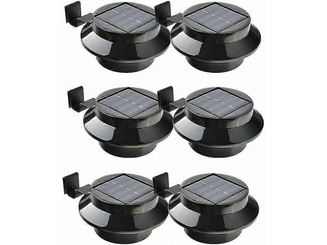 Omni-6 Luces Solares Led Para Canalones, Cerca, Techo, Jardín, Patio, Pared, Color Negro
