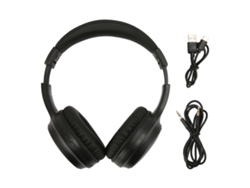 Auriculares Bluetooth Con Cancelación Activa De Ruido, Plegables, Modo De Reproducción Dual, Color Negro.