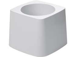 Soporte De Plástico Blanco Para El Cepillo Del Inodoro