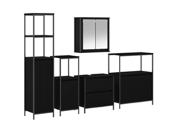 Conjunto de muebles de baño de 5 piezas en negro MAISON EXCLUSIVE (76,5 x 35 x 95 cm)