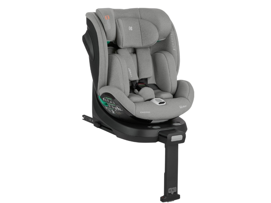 Silla de coche KIKKABOO 40-150 cm i-Twist i-SIZE Gris Claro