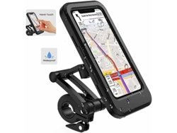 Soporte para teléfono de bicicleta impermeable, soporte para manillar de motocicleta para una conducción segura y estable, altura y dirección ajustables, T