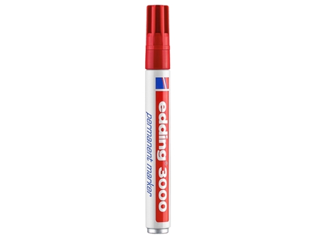 Marcador Grosso Edding 3000 Vermelho