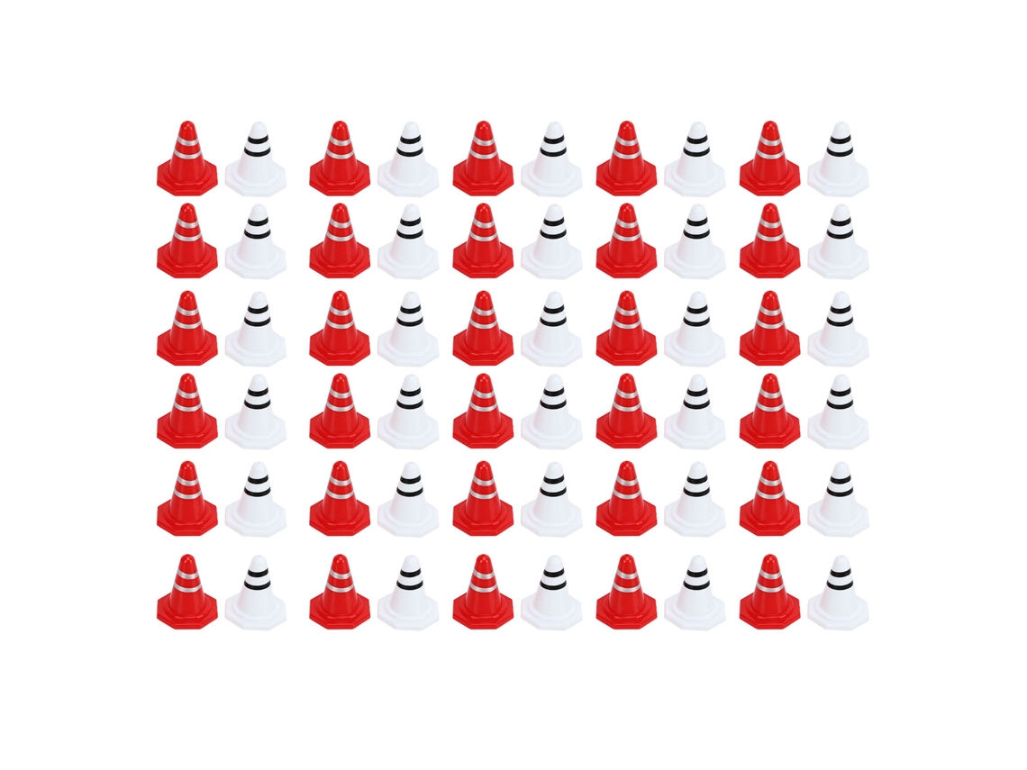 60 Conos De Tráfico En Miniatura, Rojos Y Blancos, Juguetes Para Entrenamiento De Fútbol Y Coches Teledirigidos.