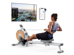 Remo Magnético MERACH, 16 Niveles de Resistencia, Ultra Silencioso, 160kg, LCD, Bluetooth, Plegable, Soporte para Tablet, Compatible con Kinomap
