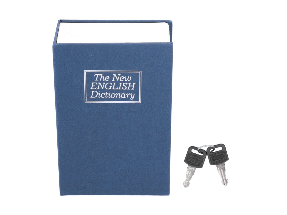 Caja Fuerte Pequeña Azul De Abs Y Hierro Con Forma De Libro, De Gran Capacidad, Mini Caja De Dinero Duradera Con Llave, Ideal Para Regalar.