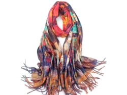 Bufanda De Cachemir Suave Para Mujer, Elegante, Grande, Acogedora Para El Invierno, Con Obras De Arte De Monet, Klimt Y Van Gogh.