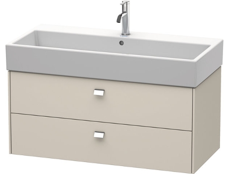 Neceser de pared DURAVIT Brioso 98,4 x 45,9 cm 2 cajones con sifón y delantal para lavabo Vero Air 235010