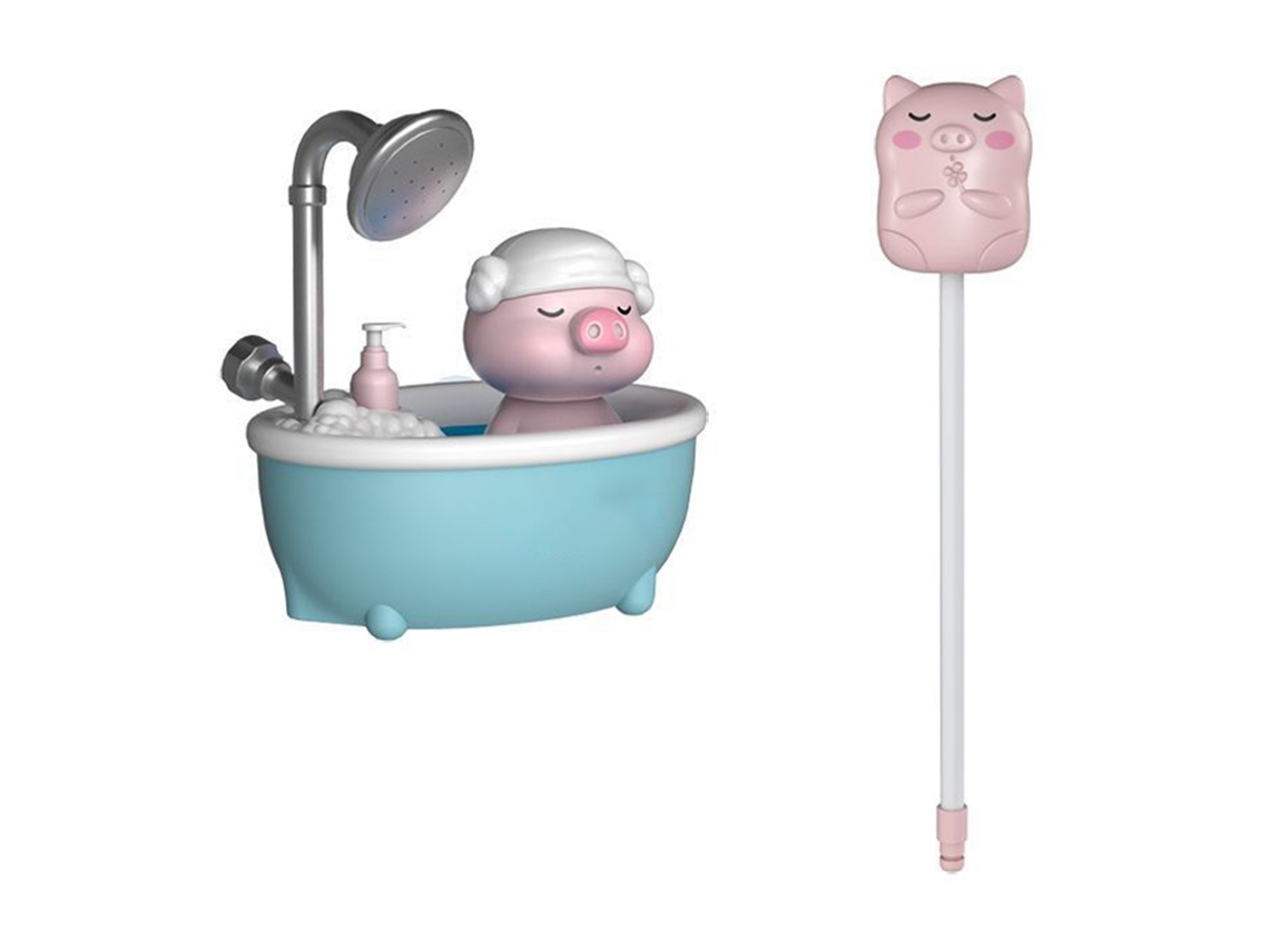 Lindo juguete de baño con forma de cerdito, juguete de baño para bebés con rociador, juguete para bebés