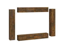 Maison Exclusive - Set De Muebles De Tv 8 Pzas Madera Contrachapada Roble Ahumado