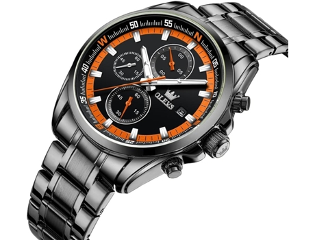 VEANXIN Reloj mecánico automático hueco para hombre con diamante luminoso resistente al agua(azul)