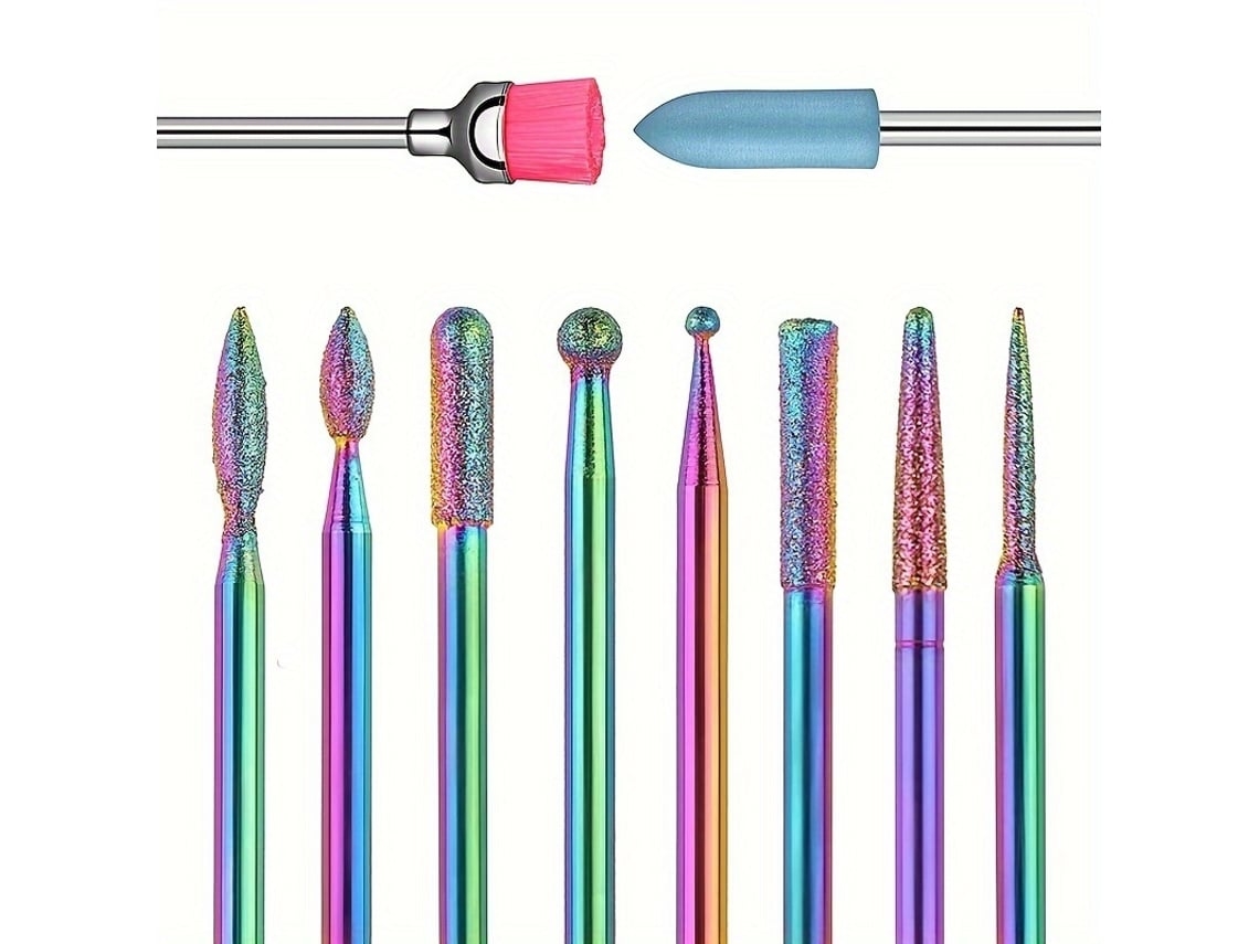 Juego de 10 brocas de diamante de 3/32" para uñas, Lalamoli (2,35 mm)
