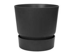 Maceta Elho Greenville Redondo Negro Plástico (Ø 39 x 36,8 cm)