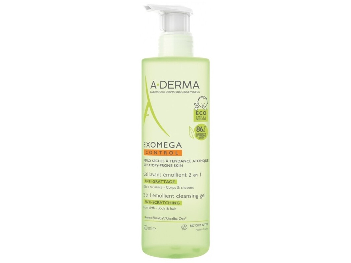 A-derma Exomega Control Gel Emoliente 2 En 1 500 Ml