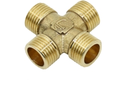 Adaptador De Conector Jardín Cruzado 1/2" Cobre Accesorio Tubo G1/2 Latón