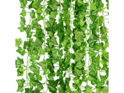 Coroa De Hera Artificial - 12 Folhas De Hera Verde - Decoração Do Quarto - Planta Artificial - Flor Artificial