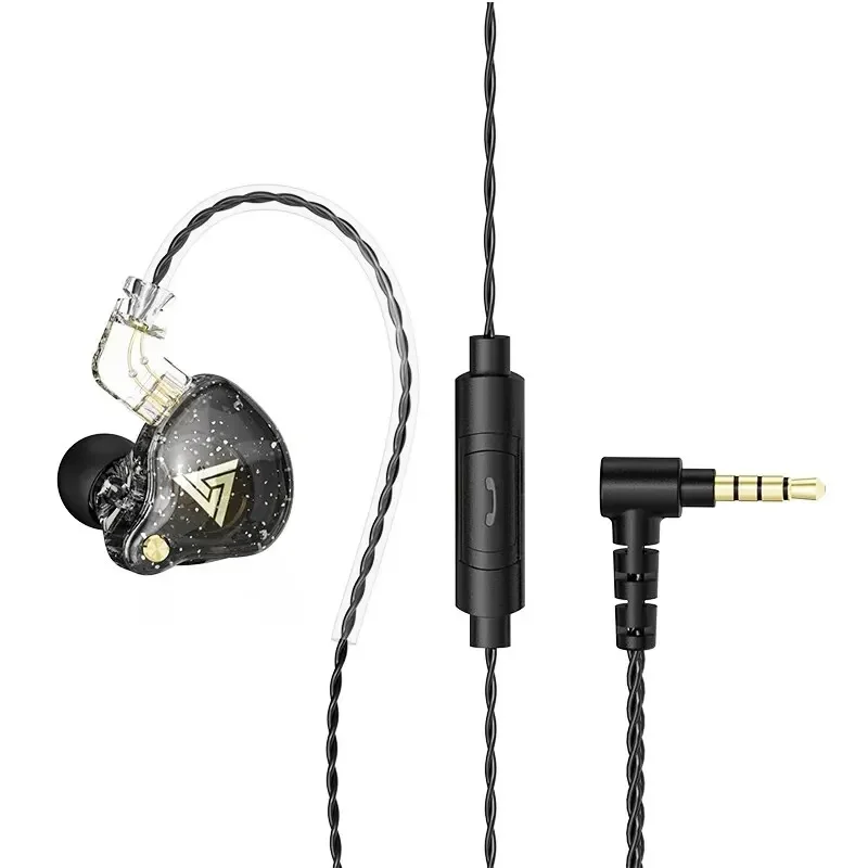 Auriculares deportivos profesionales, micrófono, estéreo, latón Mdug (blanco)