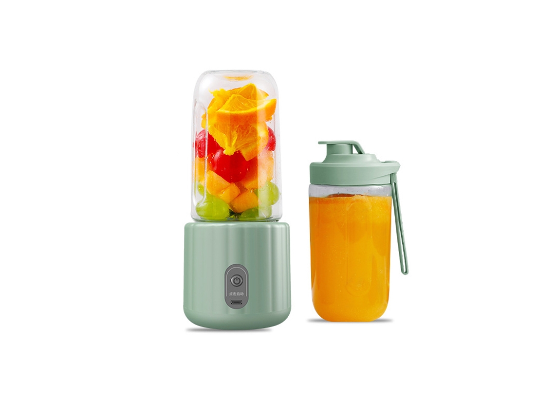 Exprimidor de dos tazas, portátil, recargable, vaso pequeño para zumos deportivos, multifuncional.