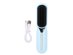 Peine Alisador De Cabello De Doble Uso Con Iones Negativos, Plancha Eléctrica Azul Para Peinar El Cabello.