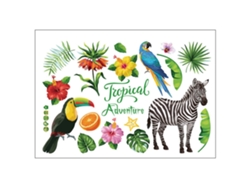 2026 Store-stickers De Pared De Bosque Tropical Para Hogar Dormitorio Fondo Decoración Empresarial Sk7169