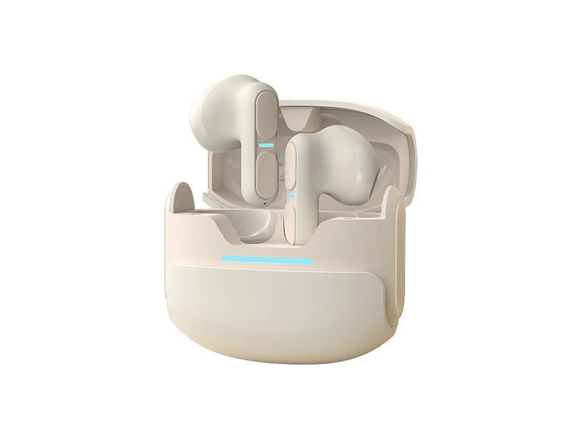 Auriculares Universal Led Estéreo Sem Fio Função Modo Yizhood Bluetooth Beige