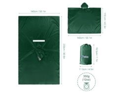 Poncho impermeable con capucha para lluvia ligera