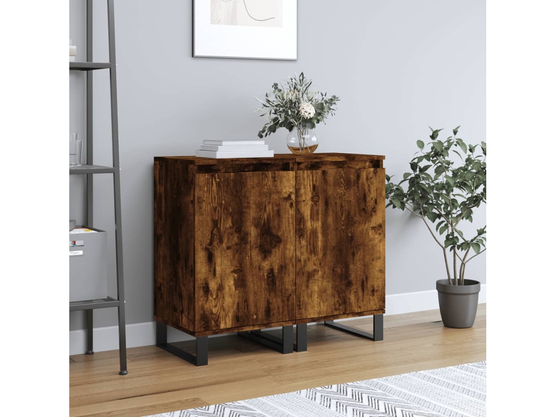 Lovely Home Aparador 2 Pzs 40X35X70 Cm Derivados Madera Roble Ahumado