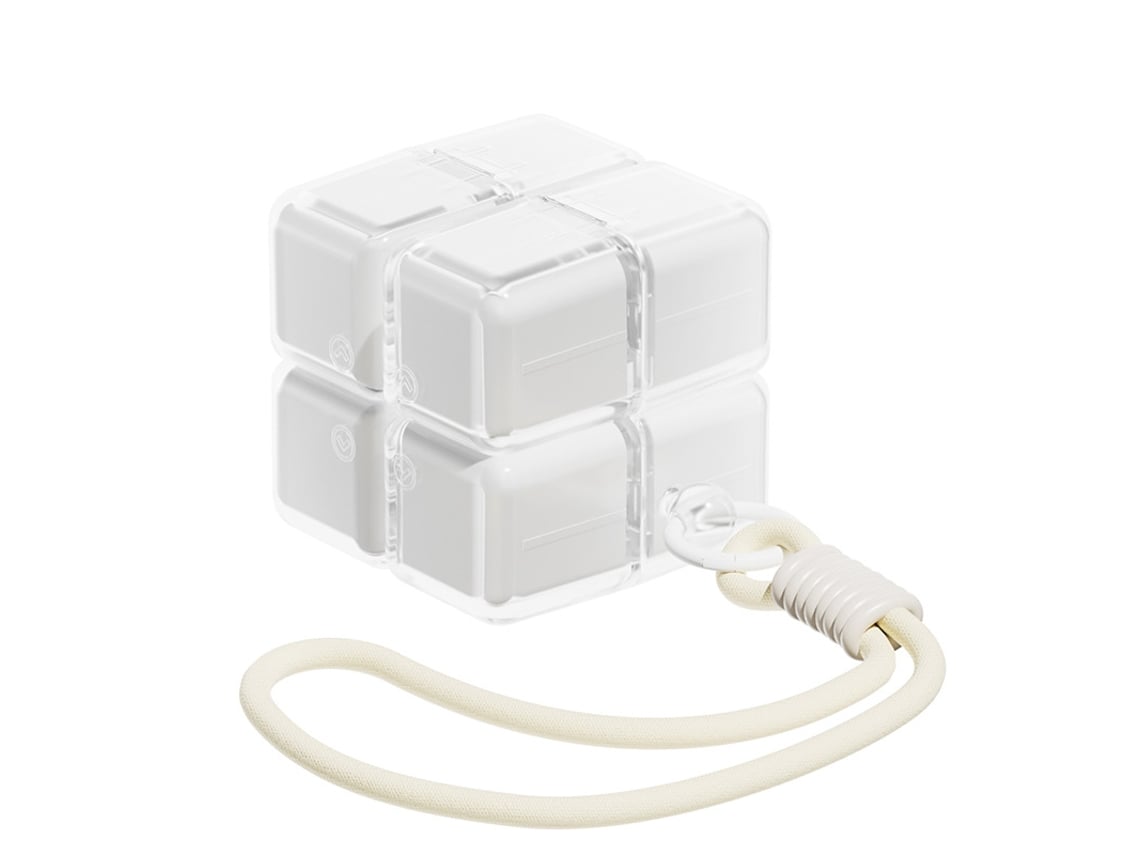 Organizador De Pastillas Chrui 8 Celdas Cubo Mágico Con Asa Sin Bpa (blanco)