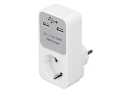 2026velora-adaptador De Tomacorriente 16a 3680w Com 2 Ports Usb Converteiro Elétrico De Enchufe