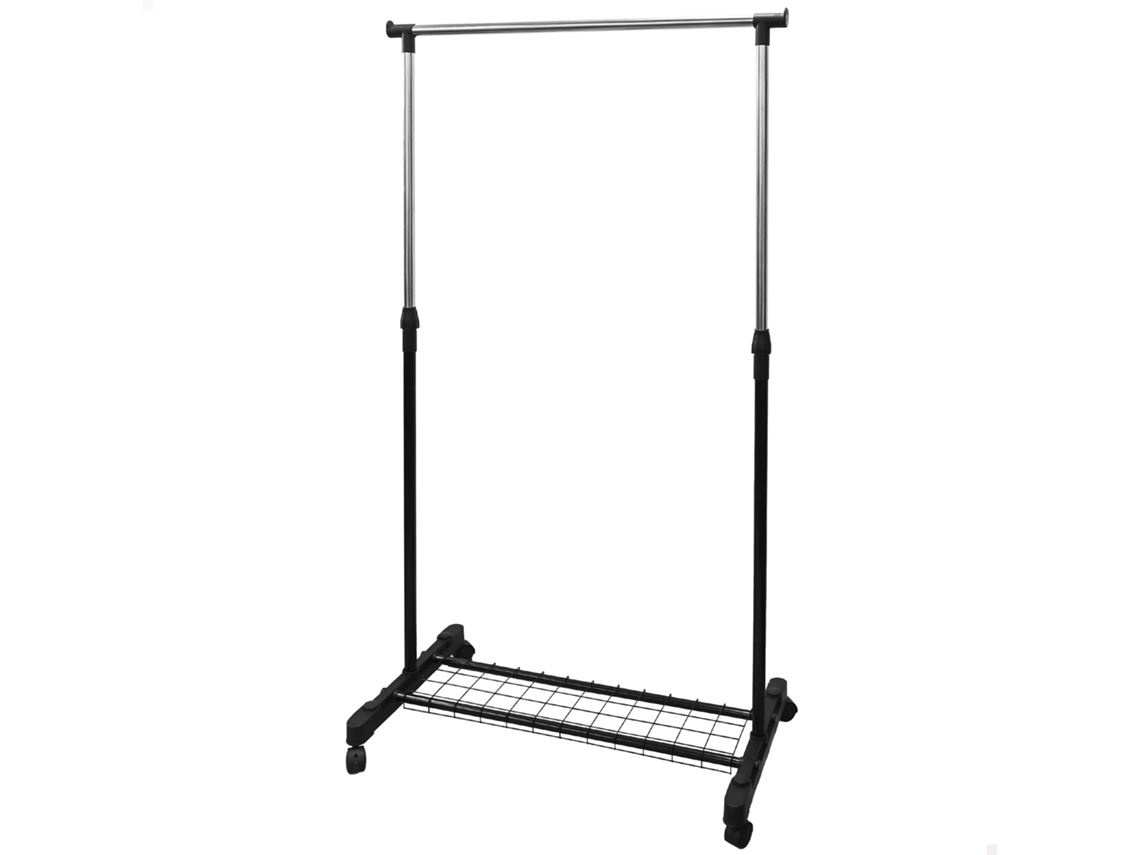 Perchero Max Home con altura ajustable, ruedas y soporte inferior