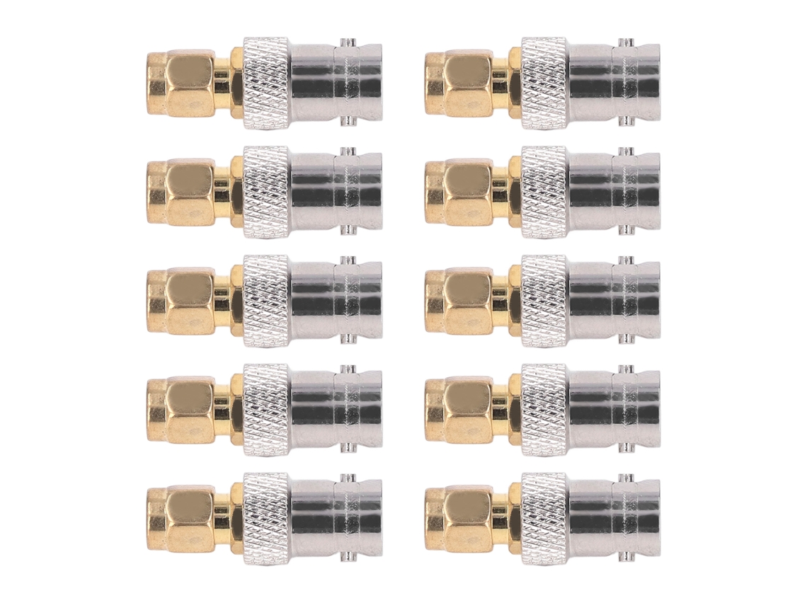 10 Adaptadores De Cable Coaxial Rf Bnc Hembra A Sma Macho Ofc 50ω Para Gps Wifi