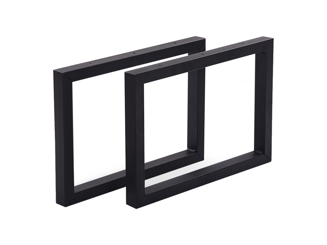 Juego de 2 Patas para Banco [EN.CASA] Lunderskov (Acero - Negro Mate - 35 x 50 cm)