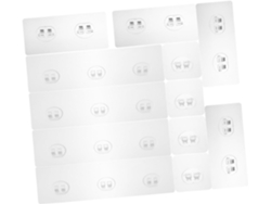 Juego de 12 ganchos adhesivos transparentes para colgar en la pared, ideales para colgar toallas - Vayotoy