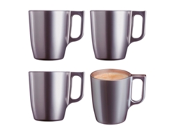 Pack de 4 Tazas LUMINARC (Ø6 x Ø 4 x 6.5 cm - Vidrio)