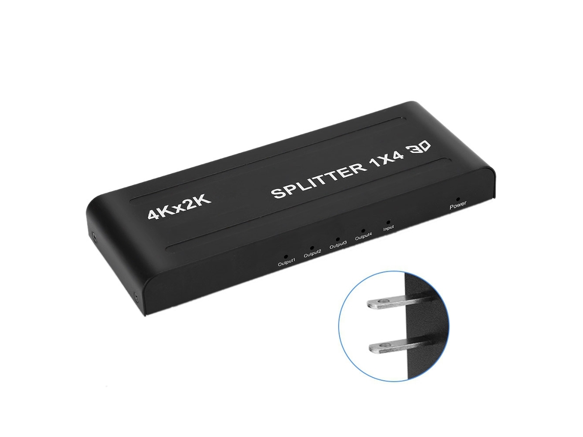 Switcher Splitter Hdmi De Metal 4k 1080p 60hz 3d 1 Entrada 4 Salidas