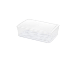 Contenedor Apilable Transparente De Pp Para Almacenar Alimentos Con Bandeja De Drenaje Para Refrigerador.