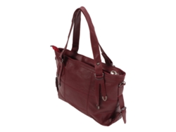 Bolso Bandolera De Piel Sintética De Gran Capacidad Para Mujer Con Asa Superior, Color Vino.