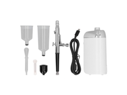 Kit De Aerógrafo Portátil Mini Recargable Por Usb Inalámbrico Para Decoración De Pasteles Y Manicura - Blanco