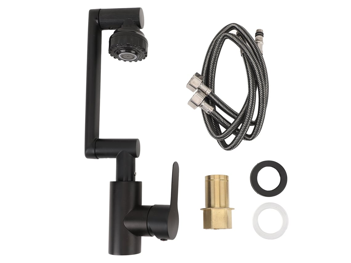 Grifo universal multifuncional de agua caliente y fría, grifo giratorio de acero inoxidable, brazo robótico, grifo giratorio para lavabo de baño