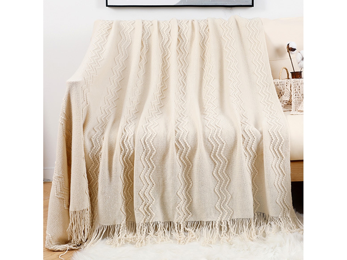 Manta De Tejido Para Sofá, Manta Decorativa Suave En Ganchillo, 50x60