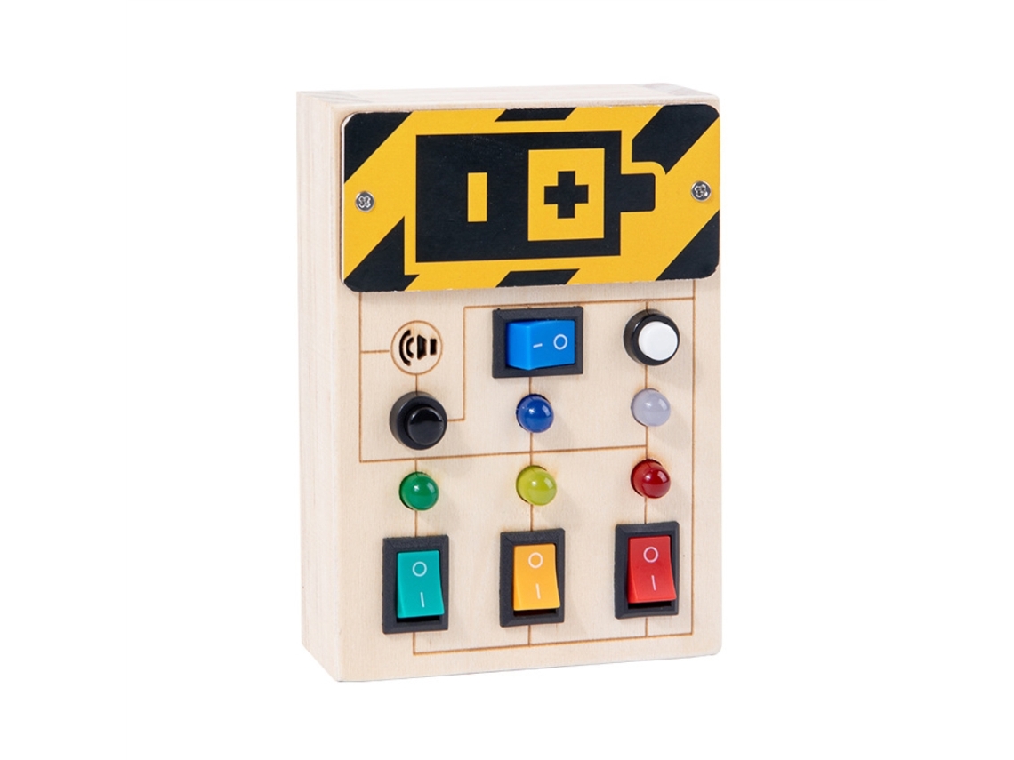 Tablero Ocupado Con Botones Led Juguete Sensorial De Madera Juguete Educativo Para Niños Niñas Regalo Bebé