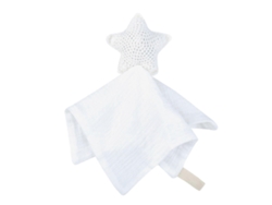 Babero para chupete, babero relajante, manta de seguridad tejida con colgante de estrella para niños y niñas, bufanda para chupete.