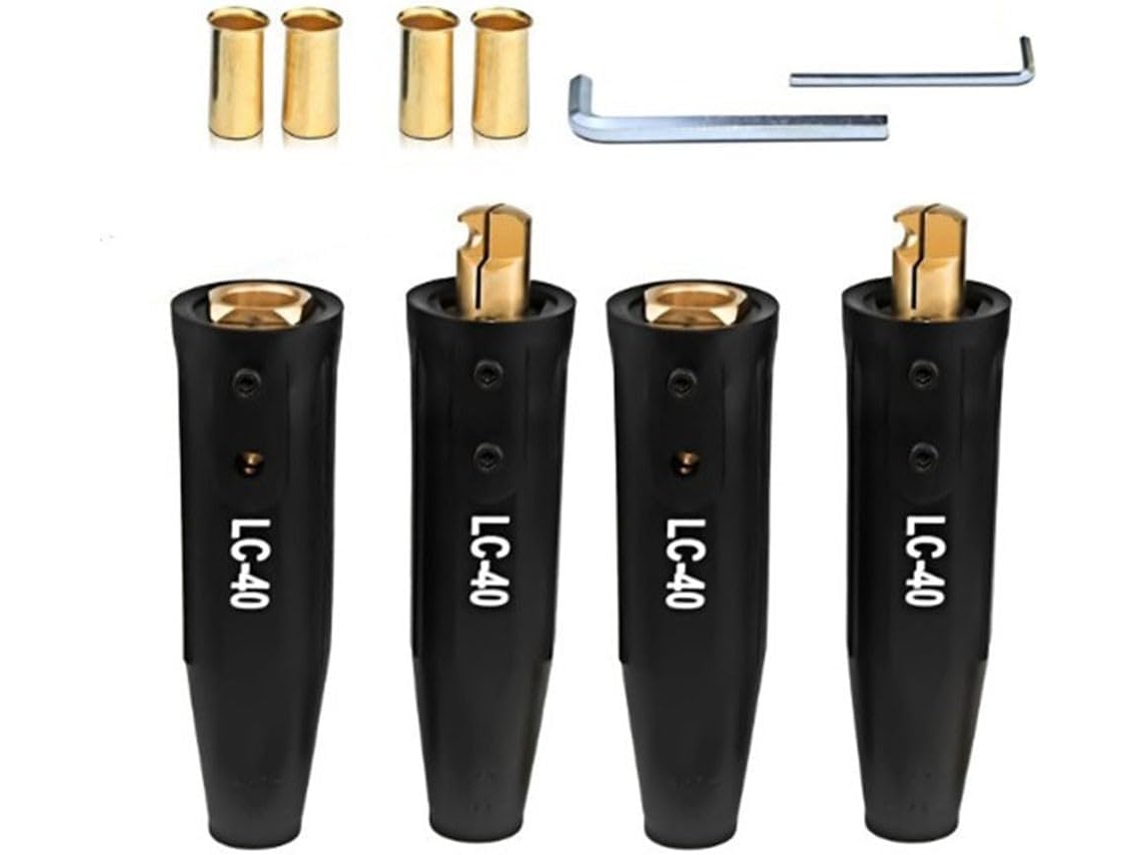 Juego De Conectores Rápidos Lc-40 Para Cables De Soldadura Macho Y Hembra