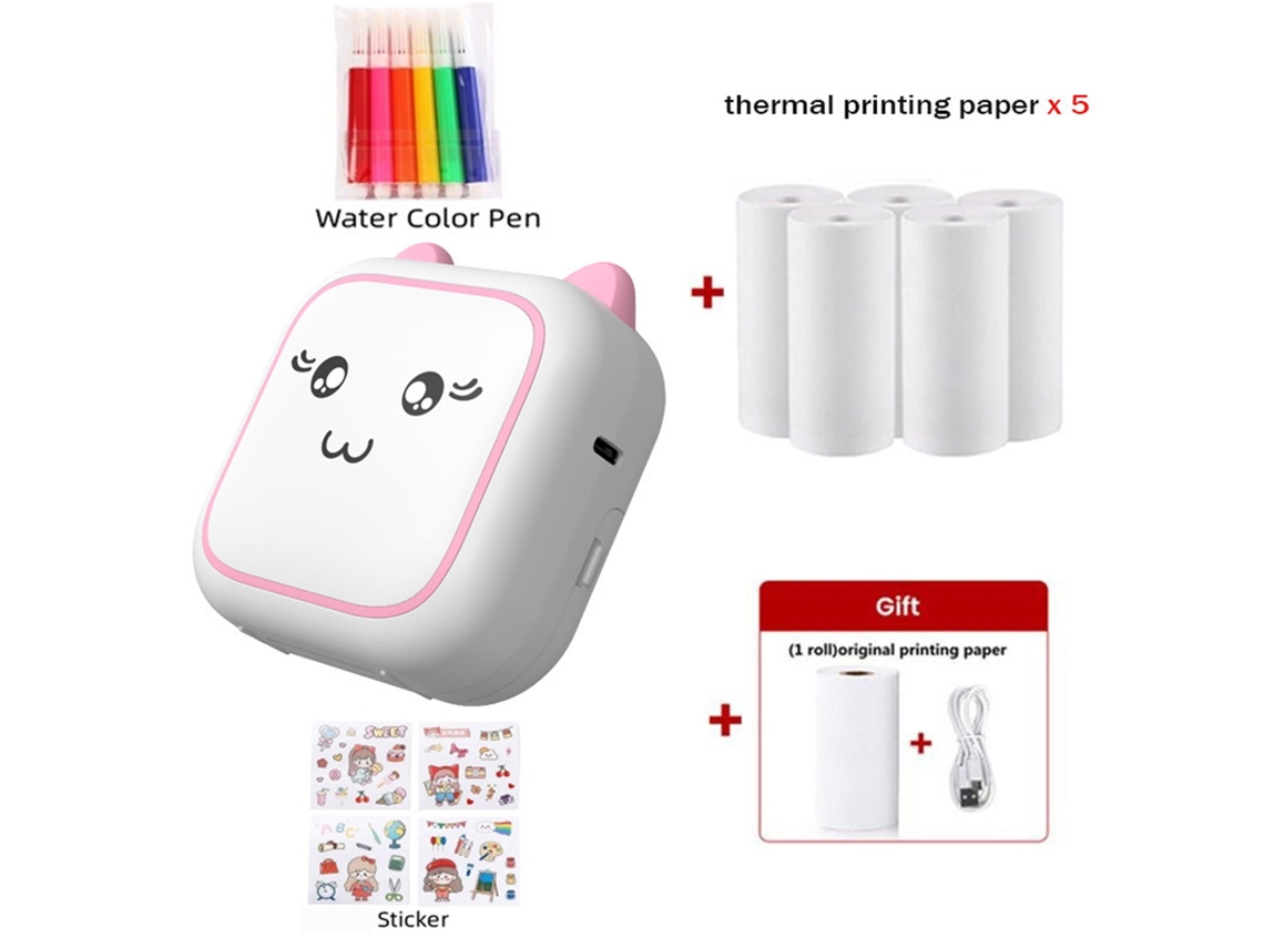Mini Impresora Térmica Portátil Sin Tinta Impresora Inalámbrica Portátil M5-2 Gertiz