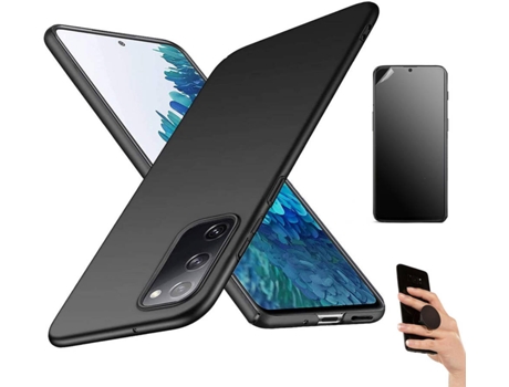 Kit Carcasa Y Protector Xiaomi Redmi 9T Ultimatte Turtleshell Y Popsocket Negro