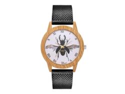 Reloj De Pulsera Analógico Zhoulianfa Con Correa De Malla Y Movimiento De Cuarzo (negro)