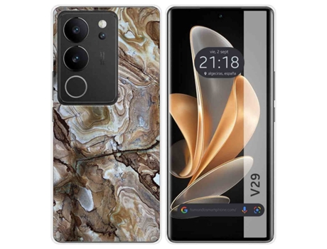 Funda Diseño Mármol para Vivo V29 5G TUMUNDOSMARTPHONE Silicona Multicolor