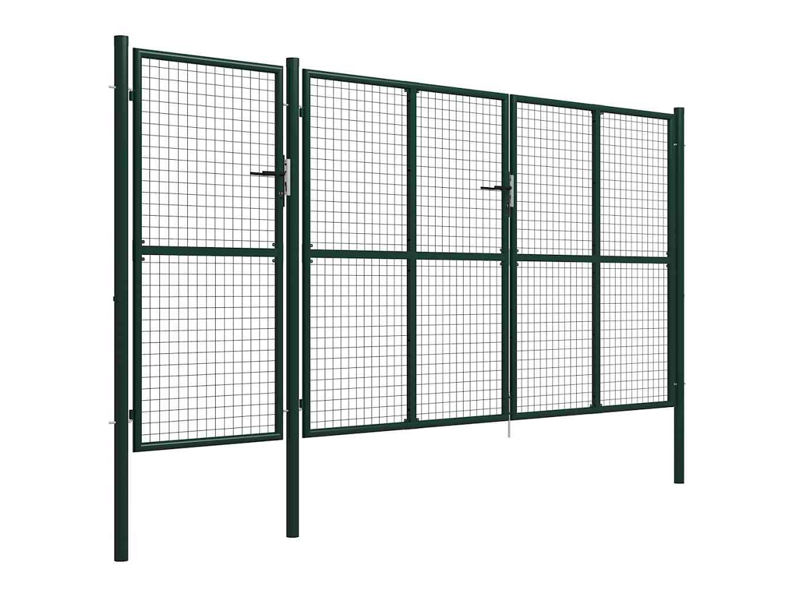 Maison Exclusive - Puerta De Jardín De Acero 400 X 200 Cm Verde