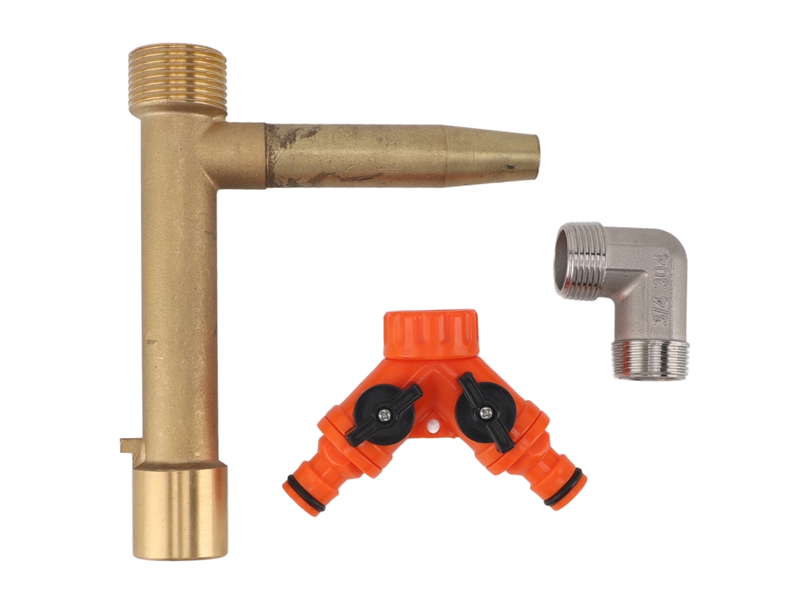 Llave de entrada de agua rápida, rosca macho G1, acoplador rápido de latón, válvula de manguera para riego subterráneo