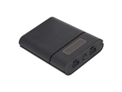 Caja De Almacenamiento De Baterías Diy Power Bank 4x18650 Sin Soldadura Con Pantalla Led M09 Negro